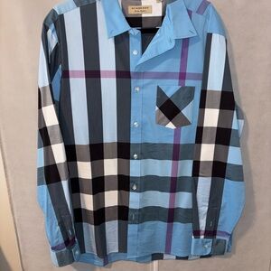 Burberry Multicolor Plaid Men's Shirt